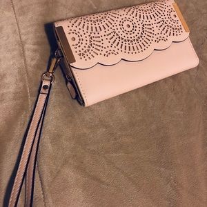 Pink Nude Wristlet Wallet